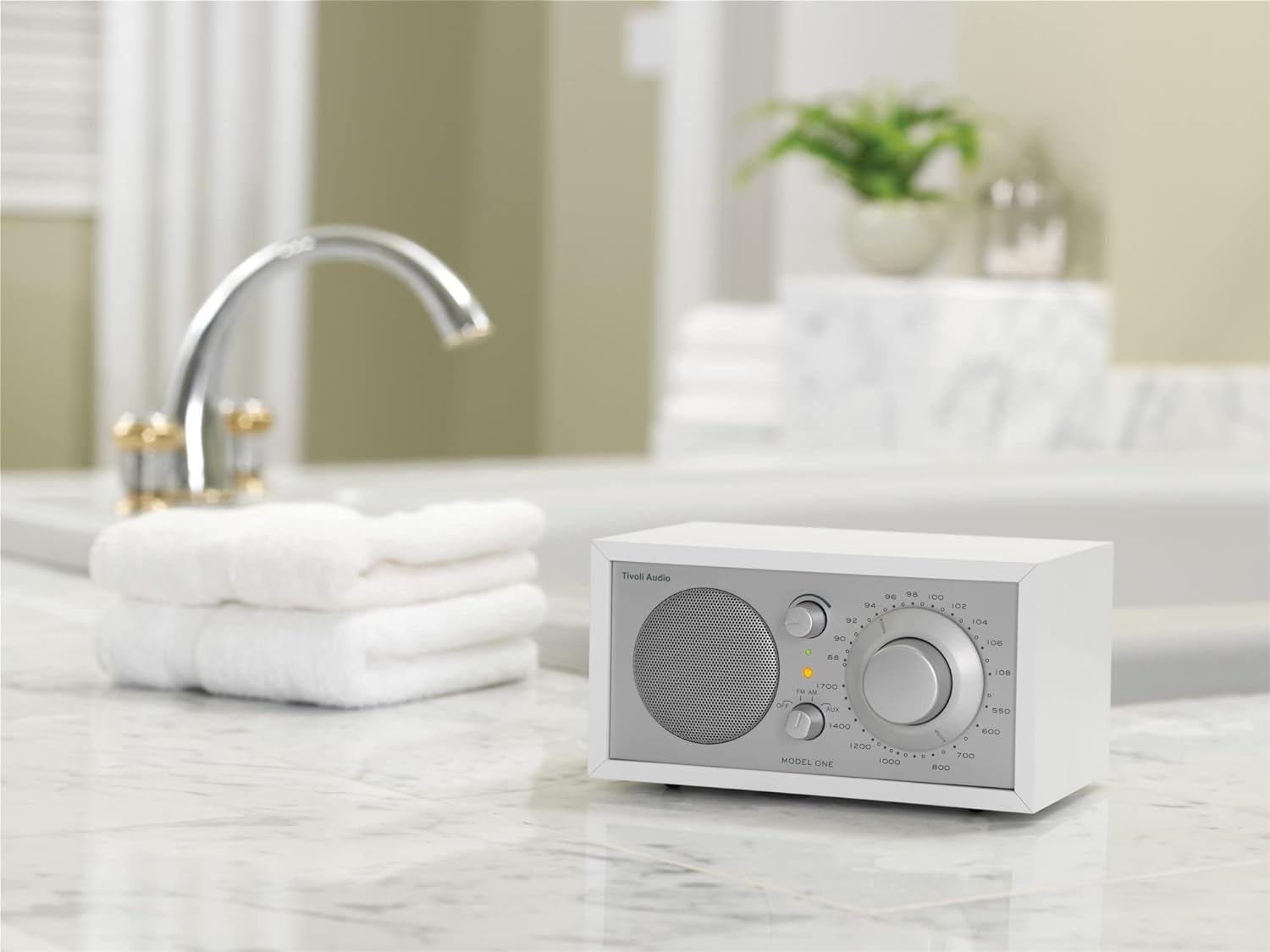 Tivoli Audio Model One Table Top AM/FM Radio White Lifestyle