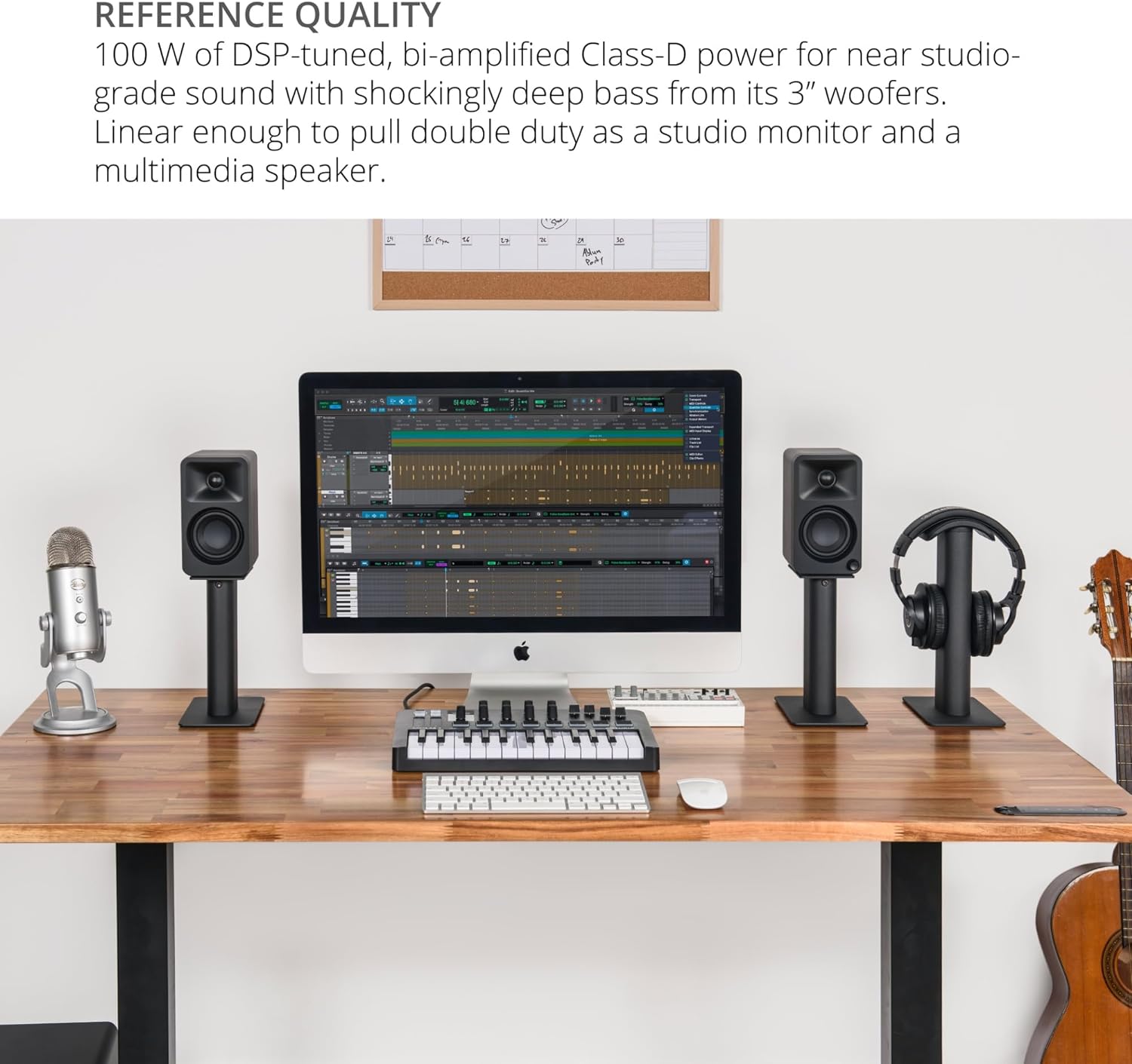 Haut-parleurs d'ordinateur de bureau de référence alimentés Kanto ORA 100 W