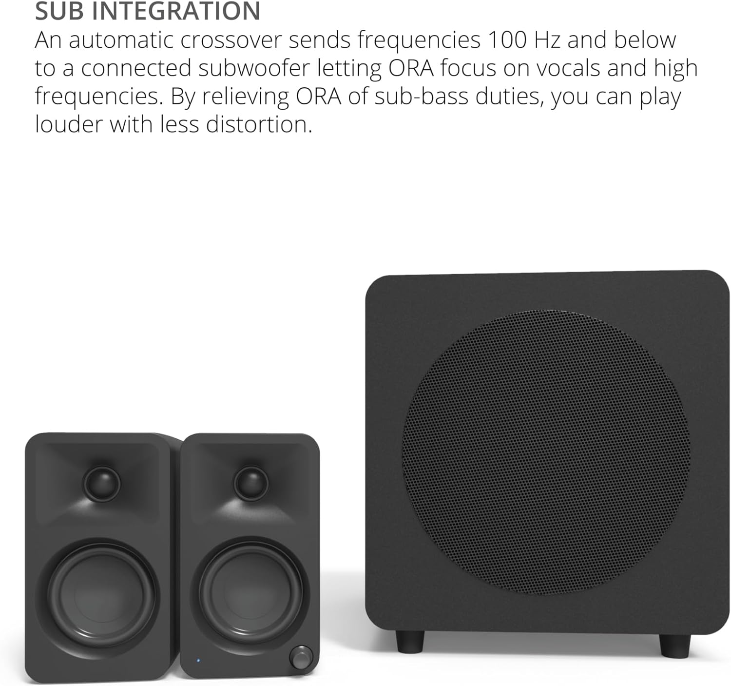 Haut-parleurs d'ordinateur de bureau de référence alimentés Kanto ORA 100 W