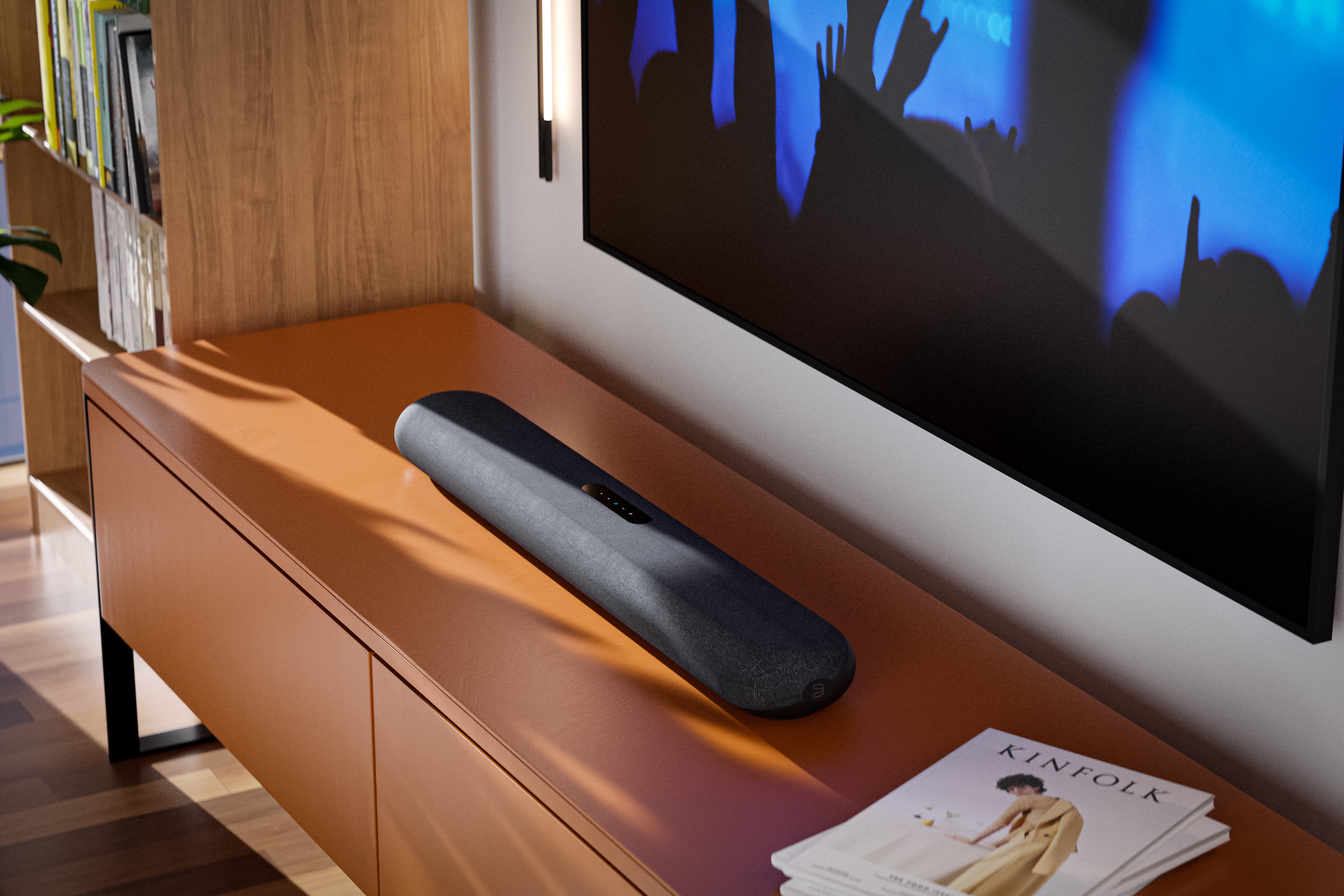 Bluesound Pulse Cinema Mini 2.1 Soundbar – Compact Dolby Atmos & Hi-Res Streaming