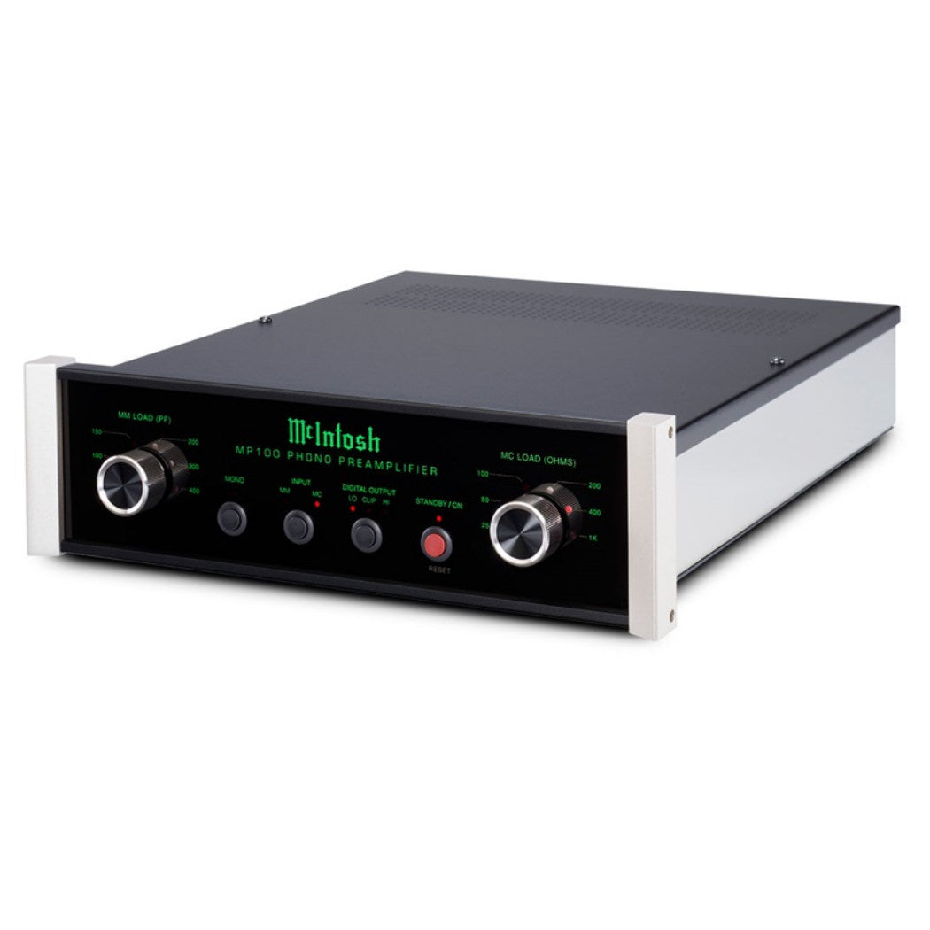 McIntosh MP 100 Phono Preamplifier front angle view