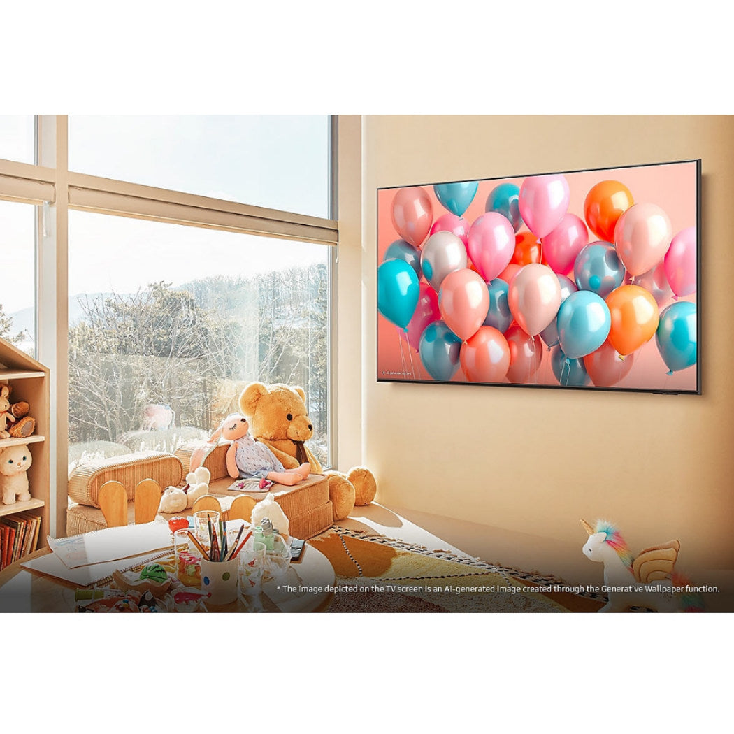 Samsung Q7F 4K QLED TV on wall