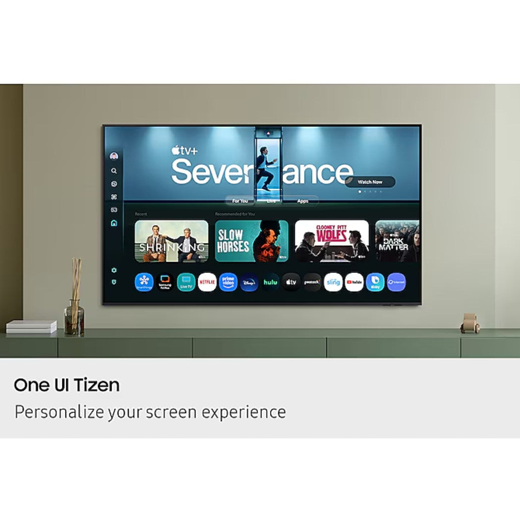 Samsung Q8F 4K QLED TV on wall