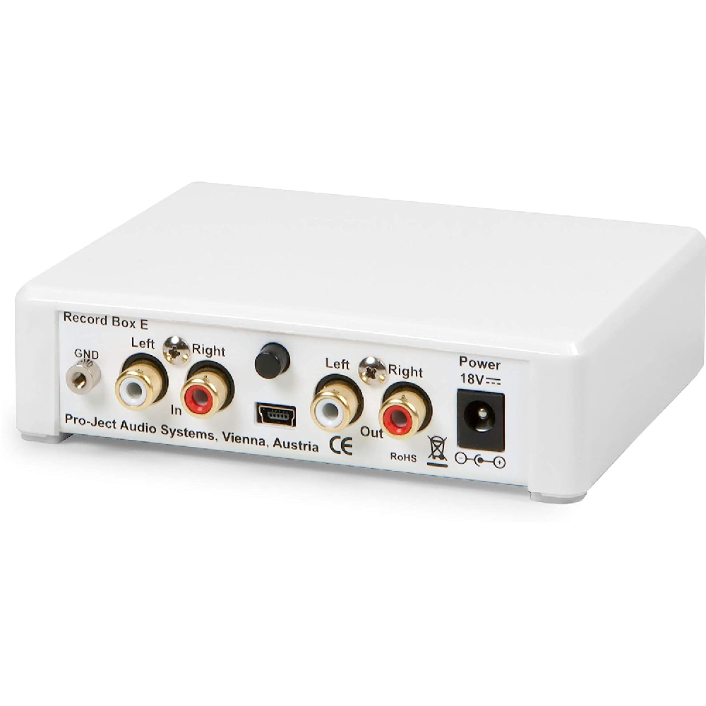 Pro-Ject Audio Record Box E Phono Pre-Amp White Back