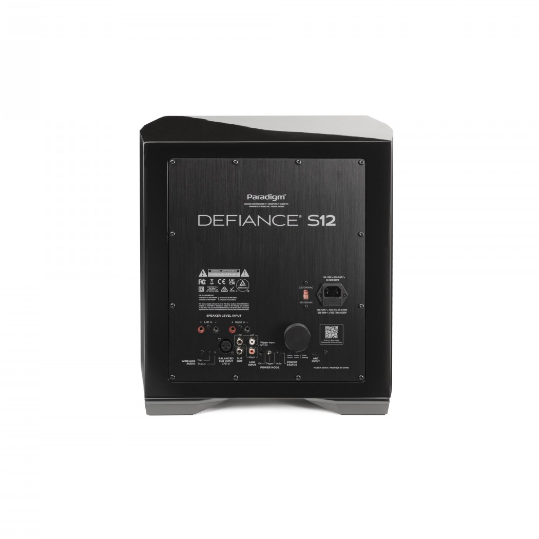 Paradigm Defiance S12 Subwoofer - 12" Sealed 800W Powered Bass with ARC