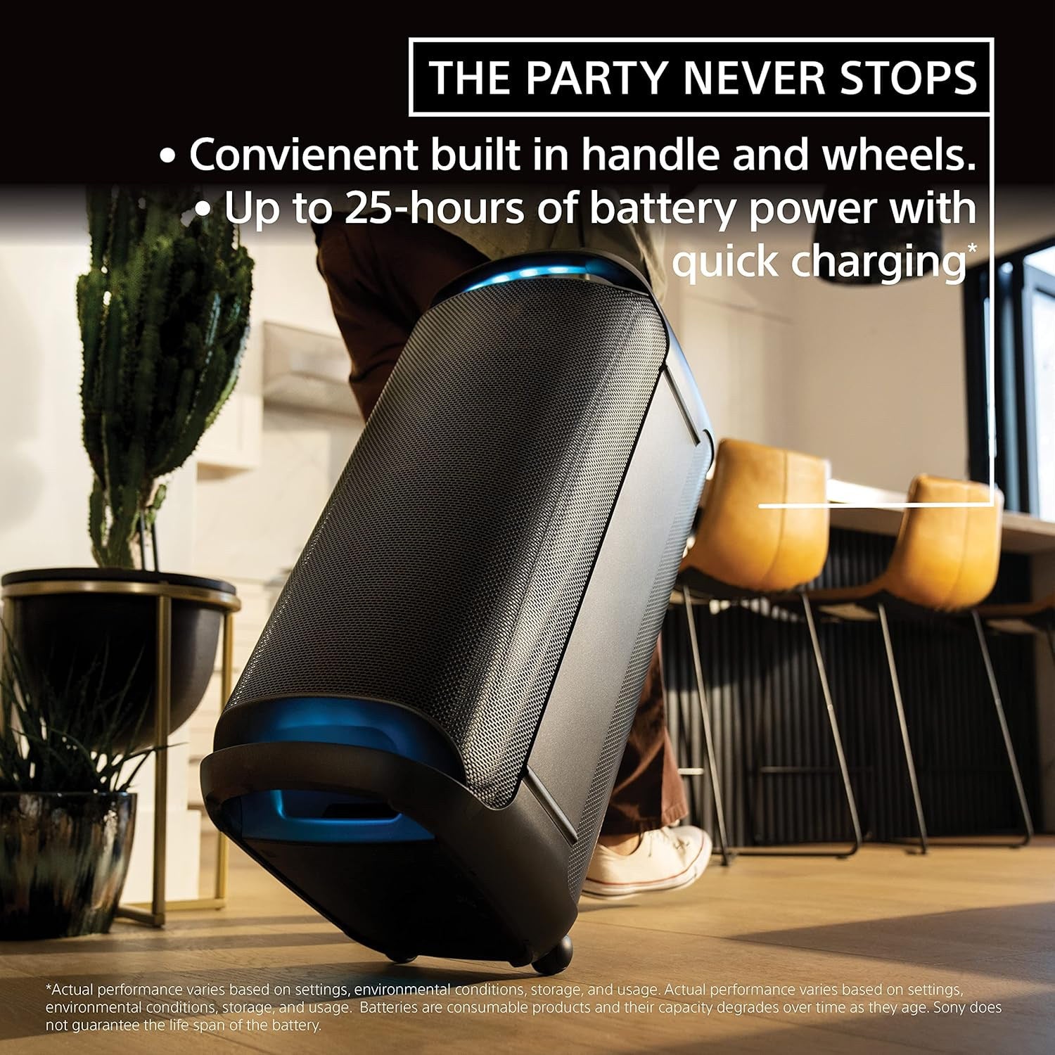 Sony SRS-XV800 - High-Power Wireless Party Speaker with Omni-Directional Sound