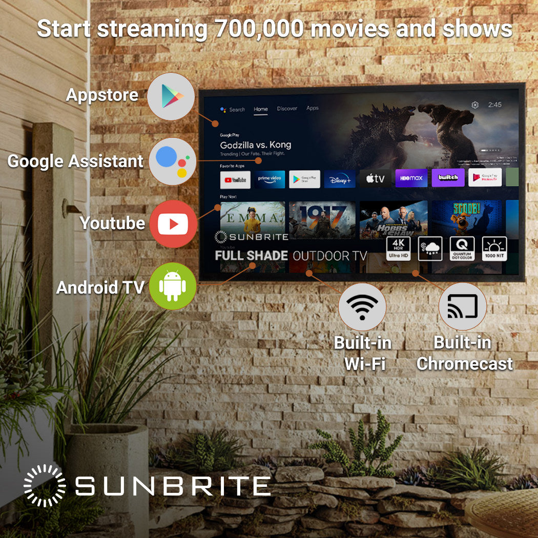 SunBrite Veranda 3 Full Shade Outdoor Smart TV - 4K UHD, Weatherproof