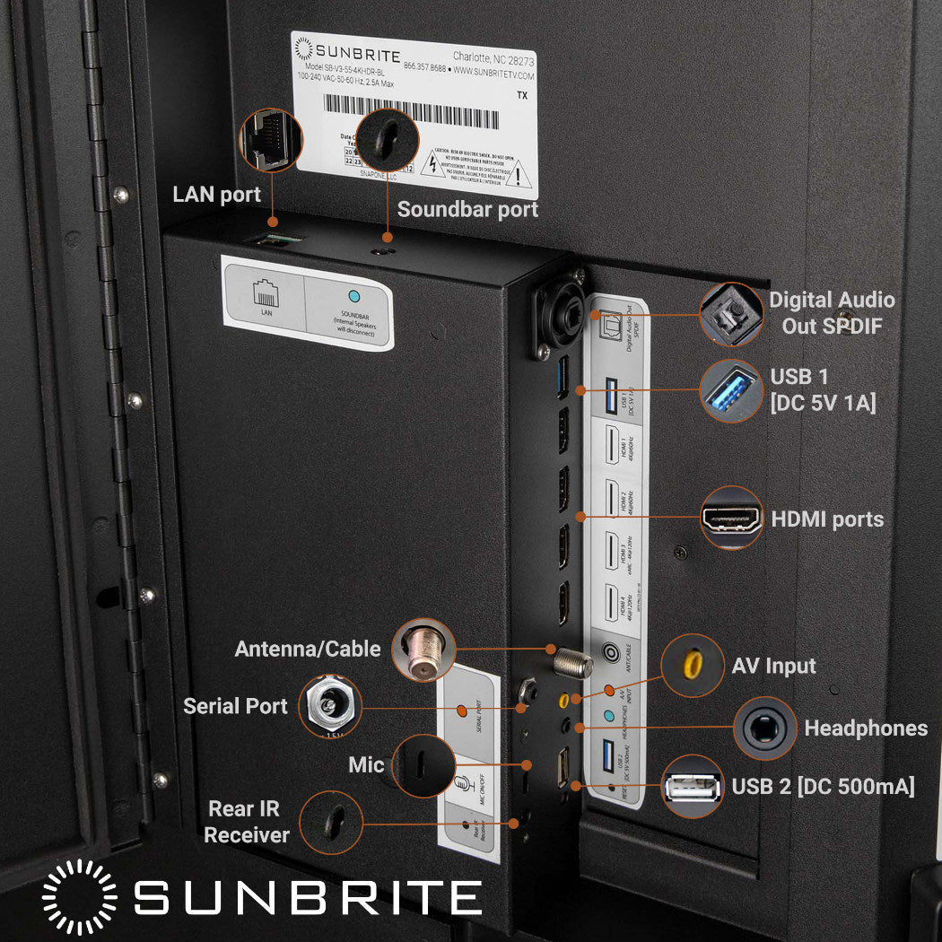 SunBrite Veranda 3 Full Shade Outdoor Smart TV - 4K UHD, Weatherproof