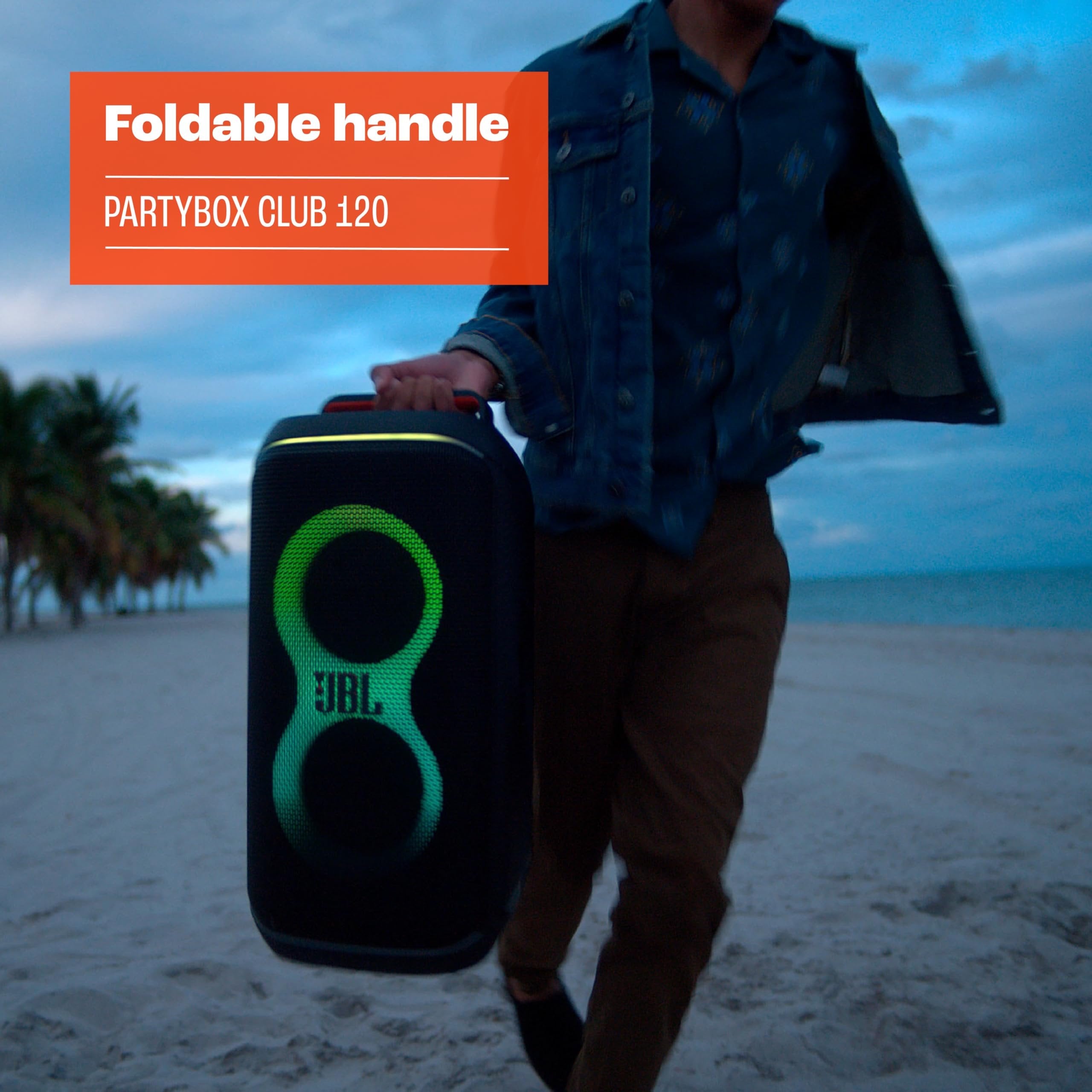 JBL PartyBox Club 120 - Portable Party Speaker with Foldable Handle