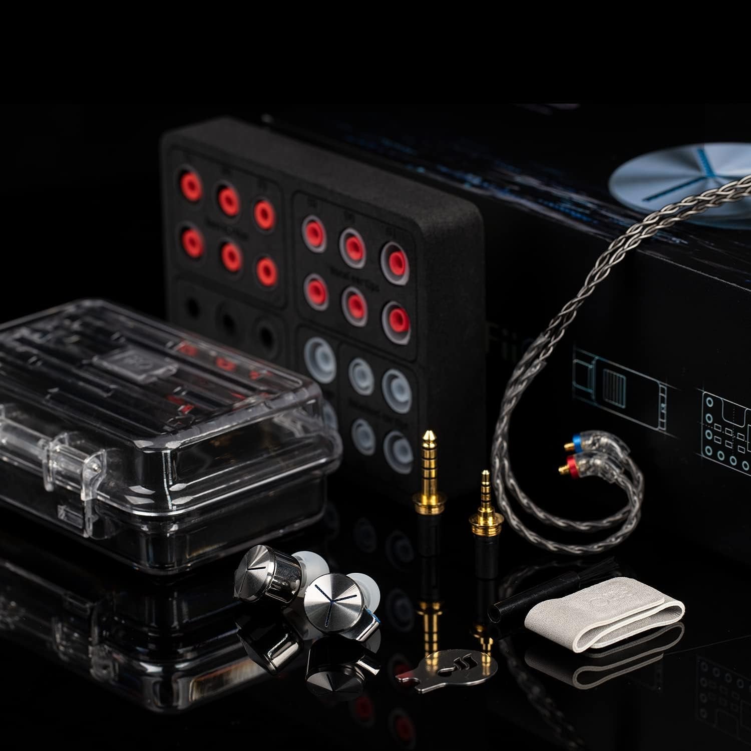 FiiO FA7S 6BA Earphones - High-Res, MMCX, Swappable Plugs, Silver - Used