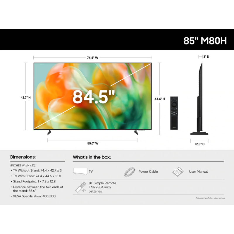 Samsung M80H Mini LED 4K Smart TV (2026)