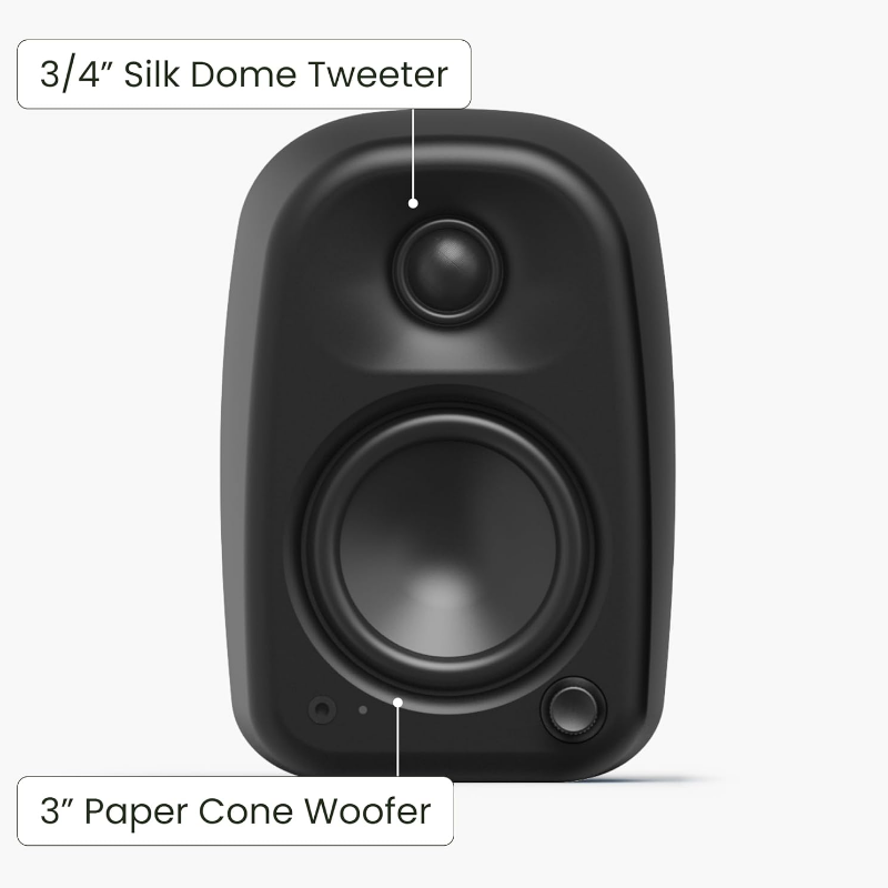 Kanto UKI Powered Desktop Speakers with USB-C, Bluetooth 5.3 & Sub Out
