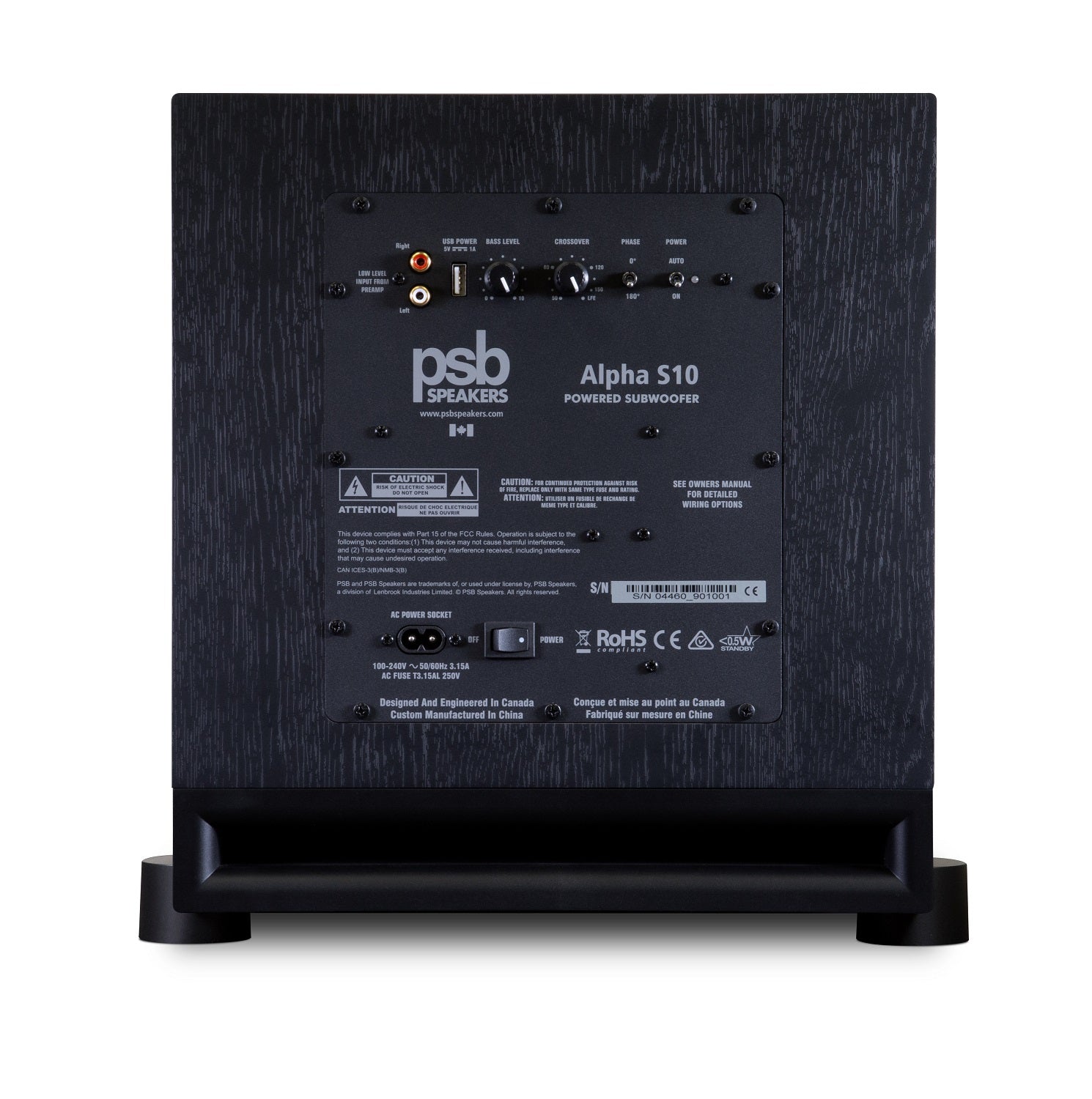 PSB Alpha S10 Powered Subwoofer #color_black