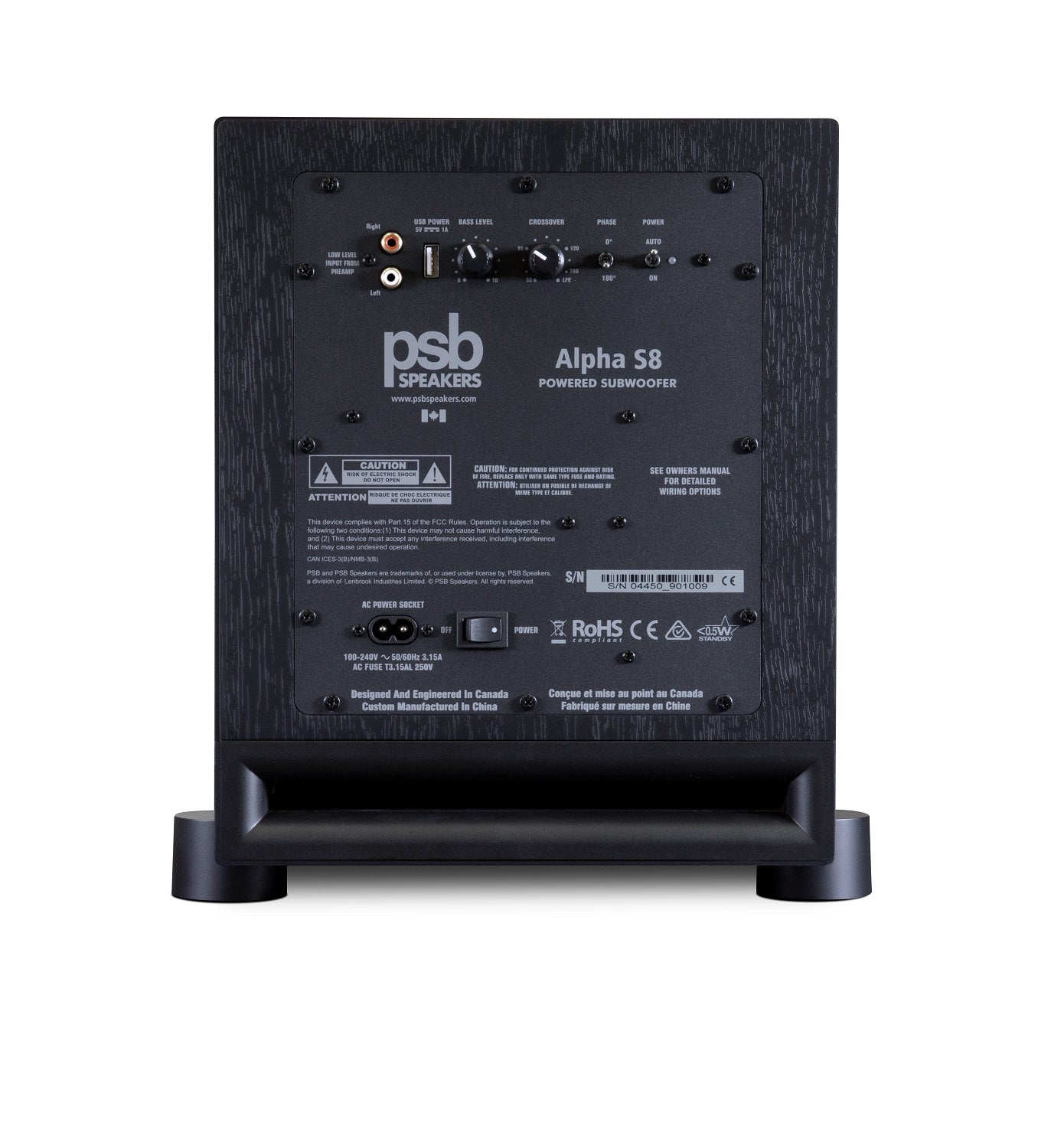 PSB Alpha S8 Powered Subwoofer #color_black