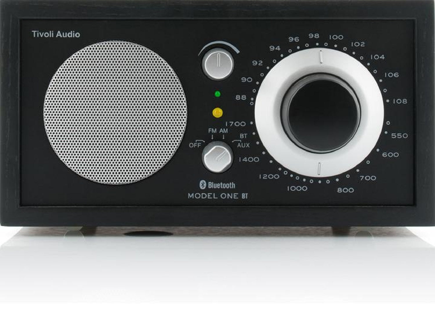 Tivoli Audio Model One Table Top AM/FM Radio with Bluetooth. #color_black silver grille
