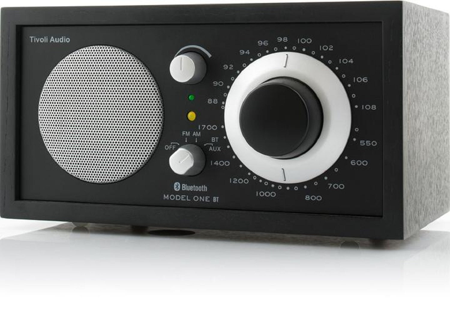 Tivoli Audio Model One Table Top AM/FM Radio with Bluetooth. #color_black silver grille
