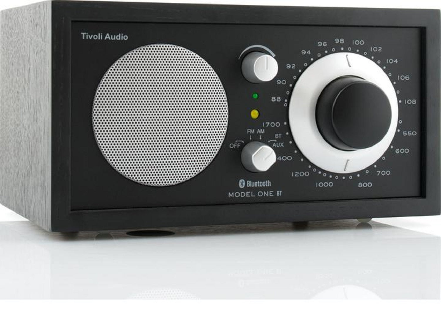 Tivoli Audio Model One Table Top AM/FM Radio with Bluetooth. #color_black silver grille