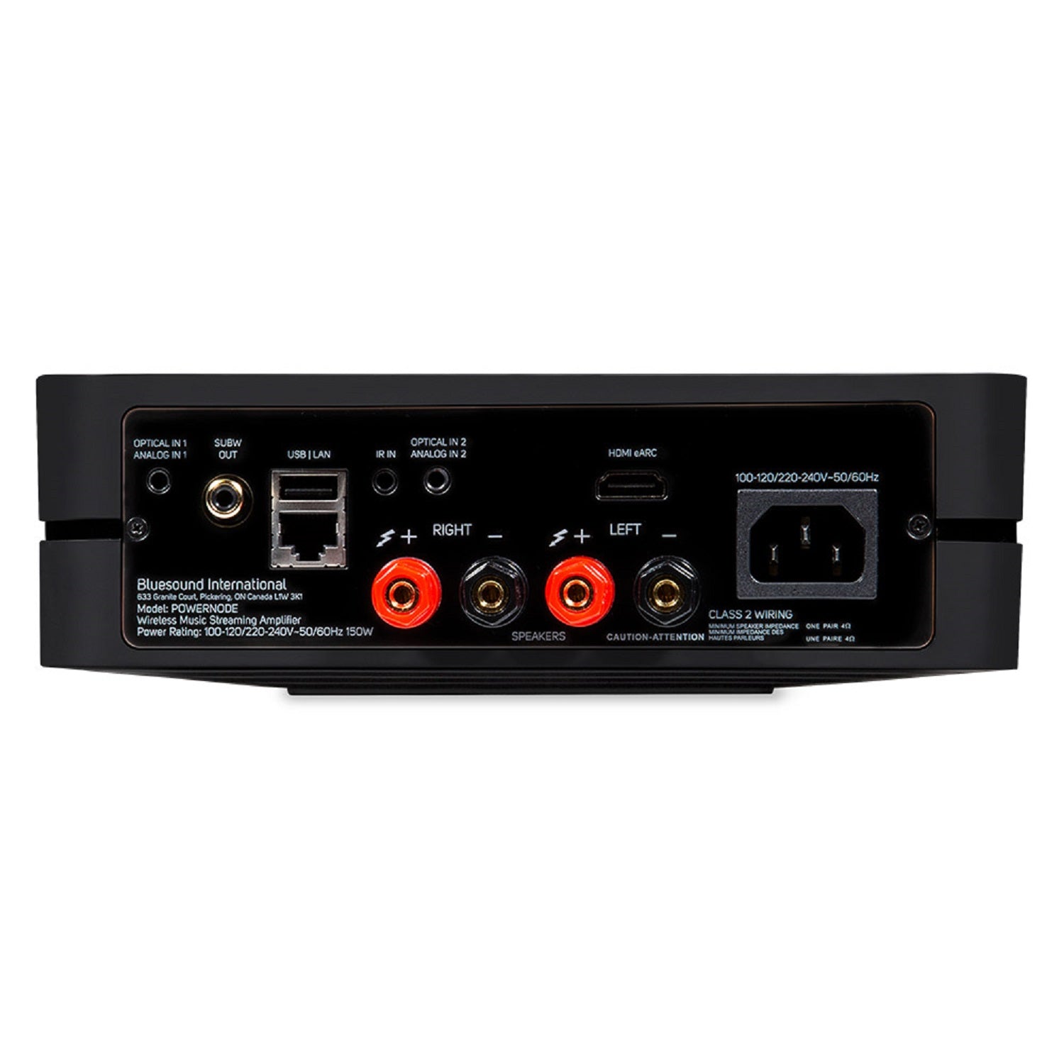 Bluesound POWERNODE Wireless Multi-Room Hi-Res Music Streaming Amplifier - Black #color_black