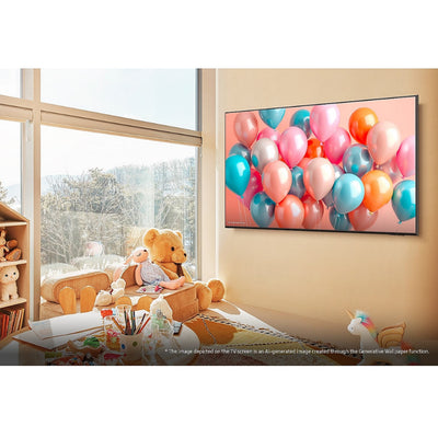 Samsung Q7F 4K QLED TV on wall