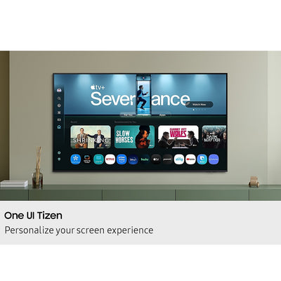Samsung Q7F 4K QLED TV on wall Tizen OS