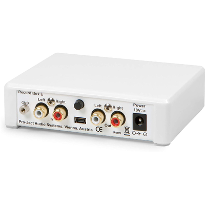 Pro-Ject Audio Record Box E Phono Pre-Amp White Back