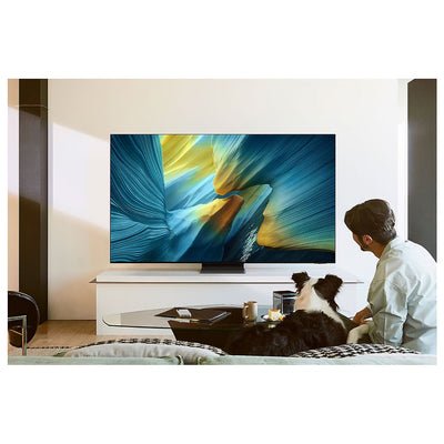 Samsung OLED S95F 4K Vision AI TV lifestyle on tv stand