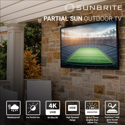 SunBrite Signature 2 Outdoor 4K UHD TV - Weatherproof, Partial Sun