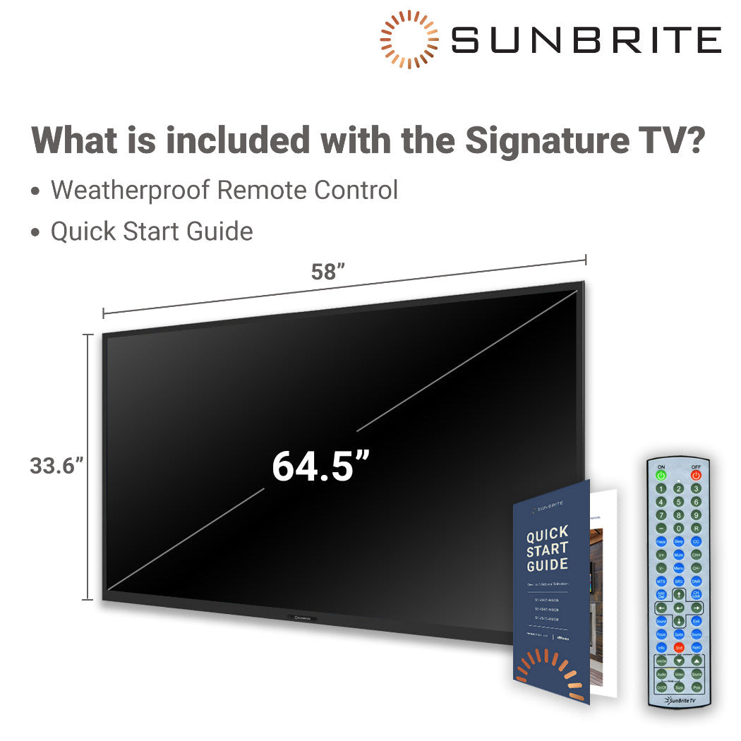 SunBrite Signature 2 Outdoor 4K UHD TV - Weatherproof, Partial Sun