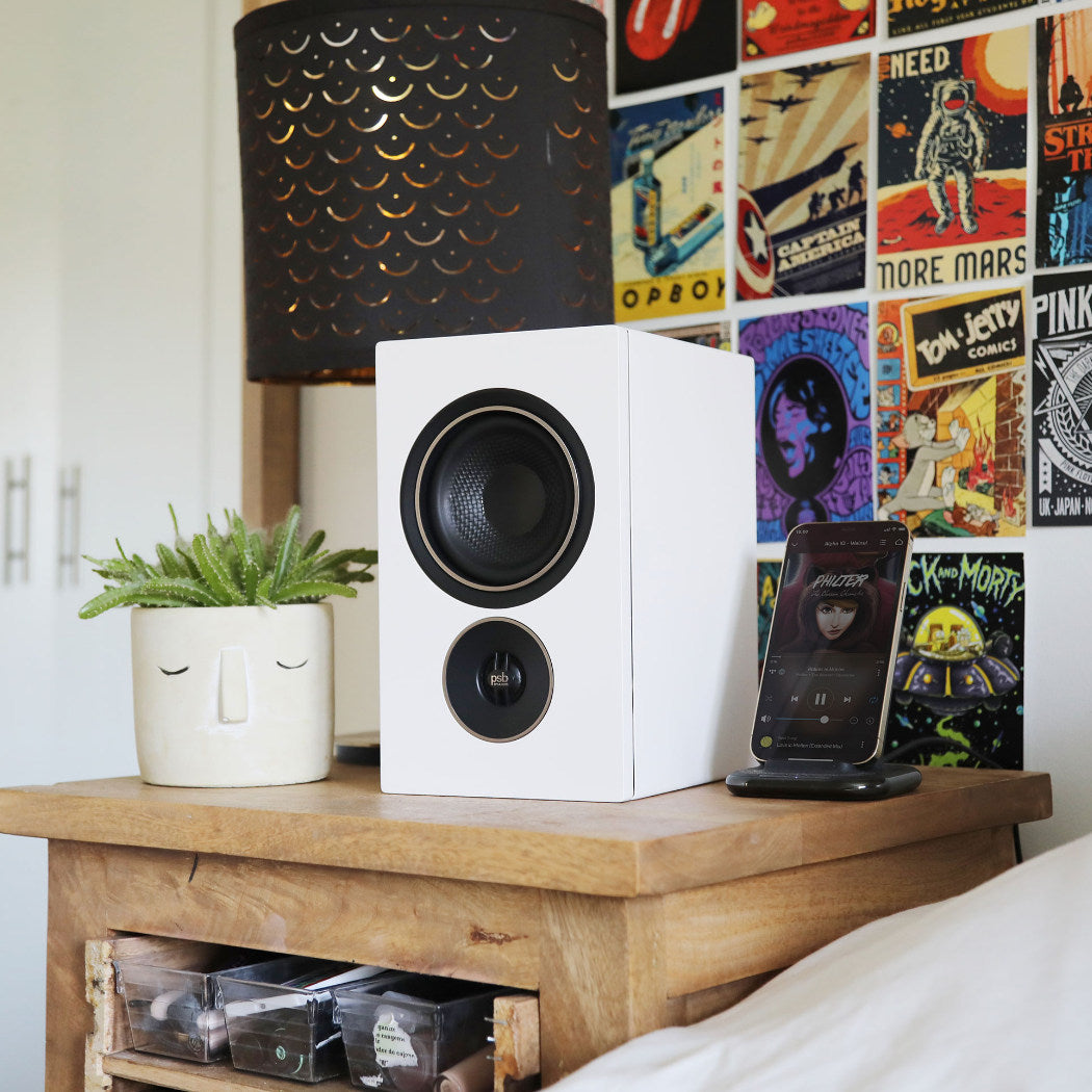 PSB Alpha iQ Powered Bookshelf Speakers - Streaming with BluOS