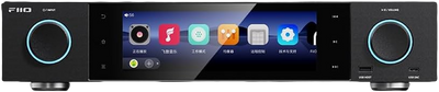 FiiO S15 All-in-One Network Audio Streamer and DAC, black, front view