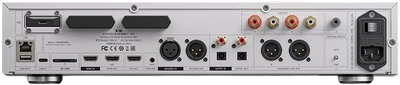 FiiO S15 All-in-One Network Audio Streamer and DAC, silver, rear view