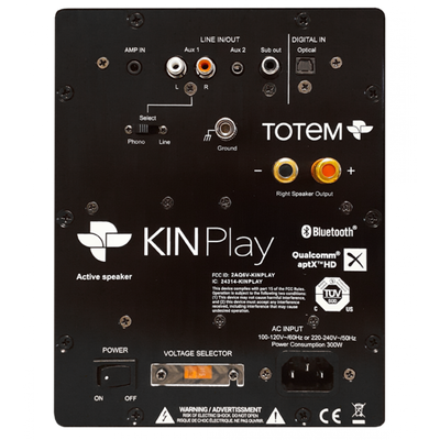 KIN by Totem Play V3 Powered 120 watt Speakers with Bluetooth