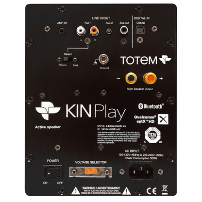 KIN by Totem Play V3 Powered 120 watt Speakers with Bluetooth