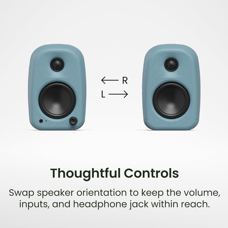 Kanto UKI Powered Desktop Speakers with USB-C, Bluetooth 5.3 & Sub Out