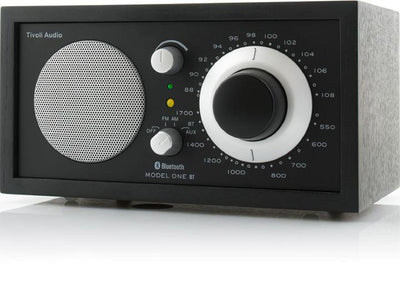 Tivoli Audio Model One Table Top AM/FM Radio with Bluetooth. #color_black silver grille